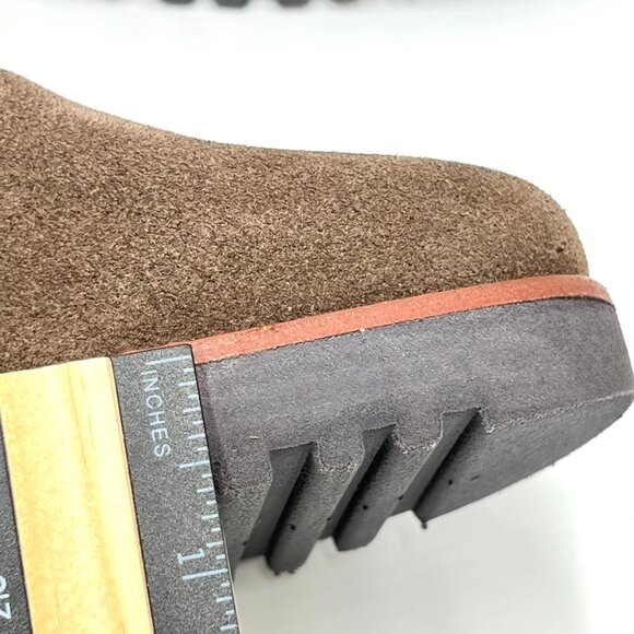 Sanctuary Womens Size 6.5 Engage Brown Suede Leather Wedge Ankle Boots Shoes - Picture 16 of 16